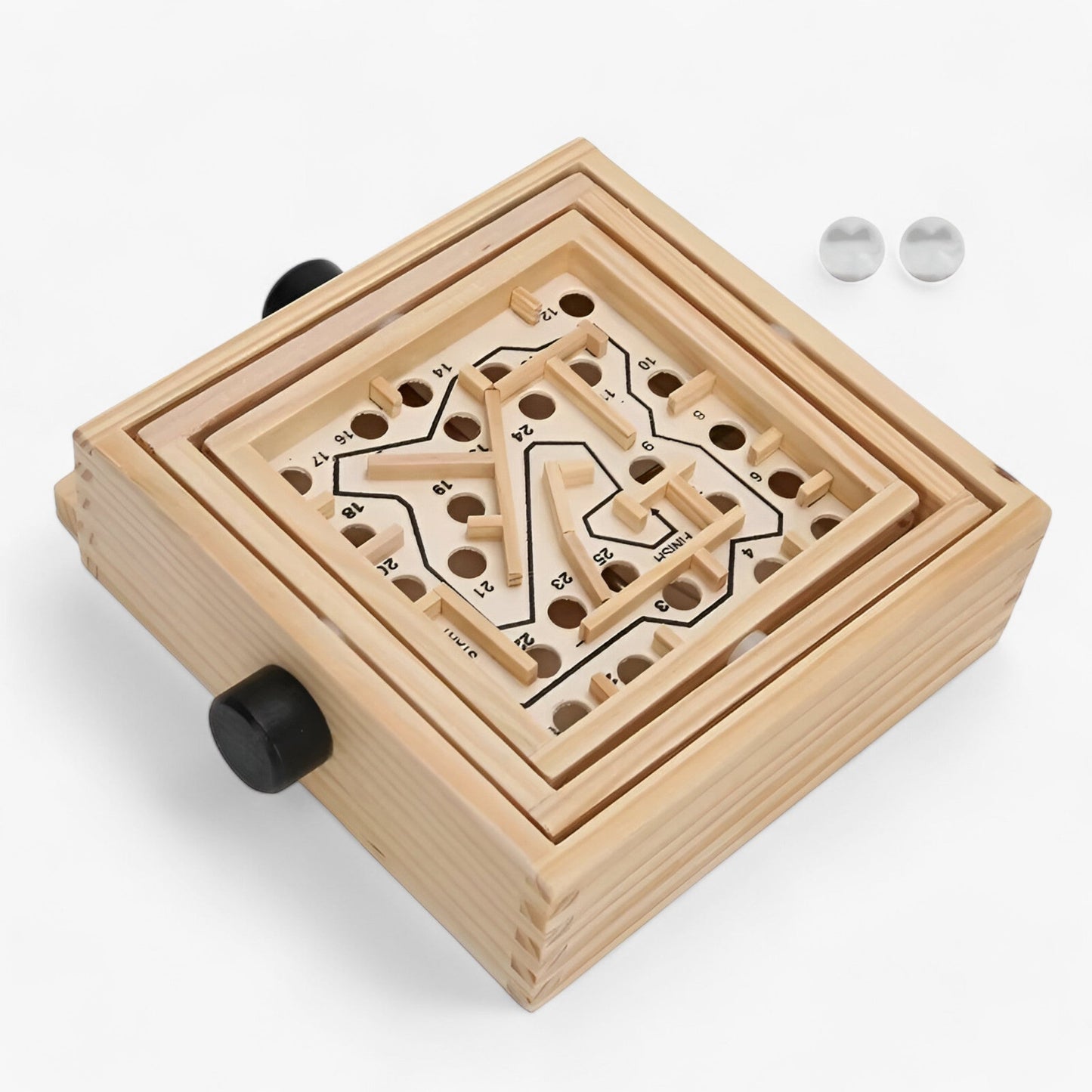 Wooden Maze Puzzle Game Brain Teaser Toy Skill Development