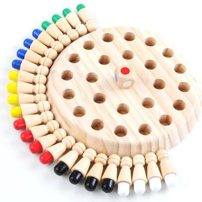 Wooden Memory Match Stick Chess Game Educational Brain Training Board Game for Kids and Family