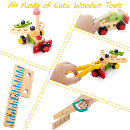 Wooden Tool Box for Kids Creative and Educational Building Set