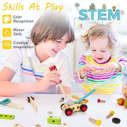 Wooden Tool Box for Kids Creative and Educational Building Set