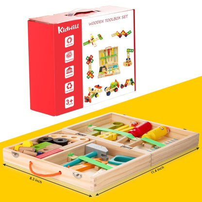 Wooden Tool Box for Kids Creative and Educational Building Set