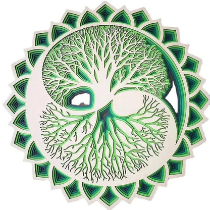 Wooden Tree of Life Mandala Wall Art Spiritual Wooden Home Decor