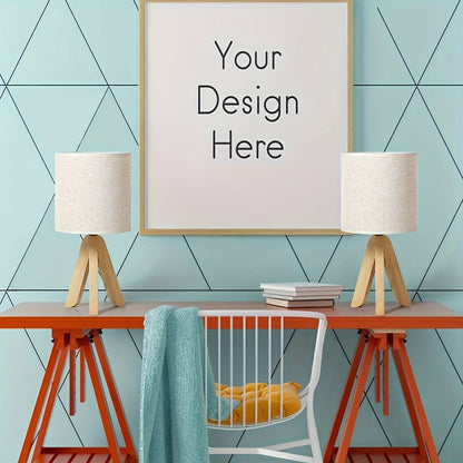 Wooden Tripod Table Lamp Modern Home Lighting Bedside Living Room Decor